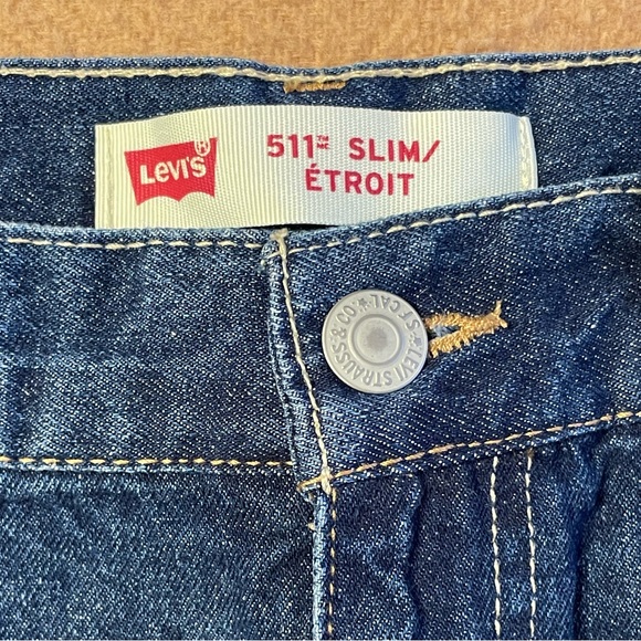 Levi’s 511 Slim Cutoff Jean Shorts Girls 16 Medium Distressed - Picture 3 of 10